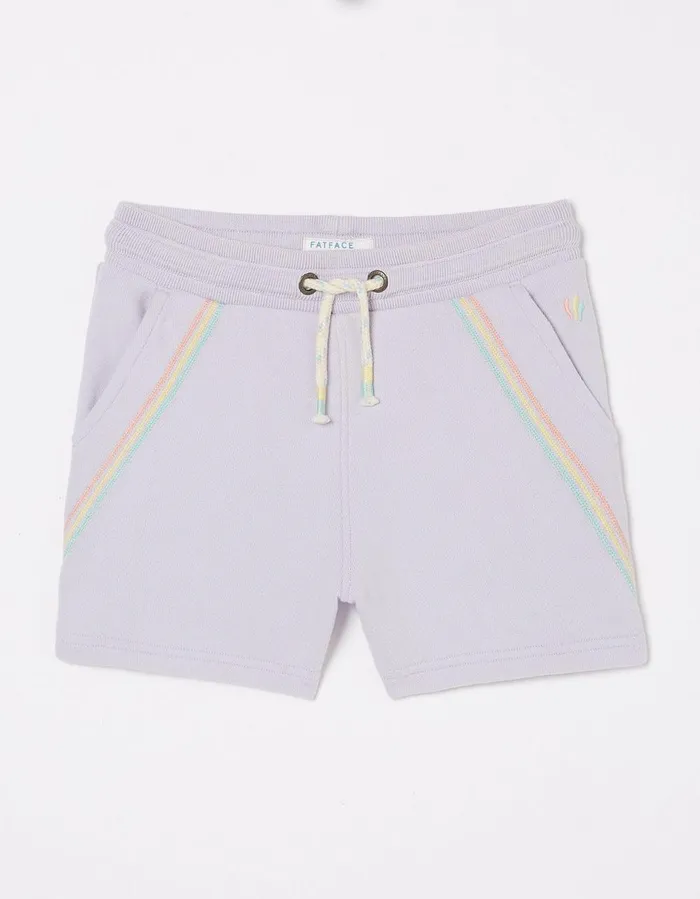 Luna Sweat Shorts Lilac Girls FatFace Shorts