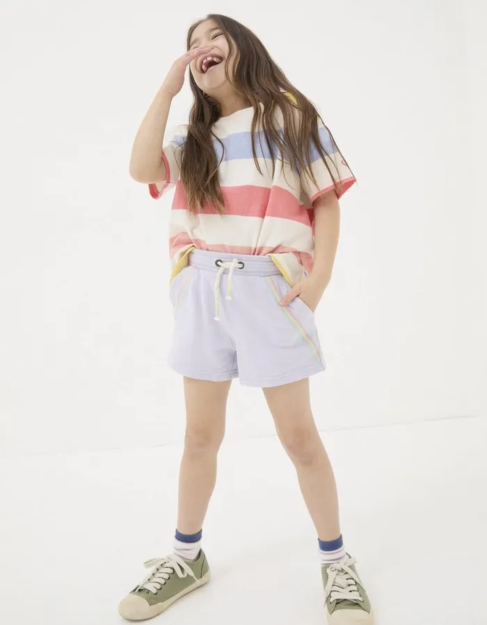Luna Sweat Shorts Lilac Girls FatFace Shorts