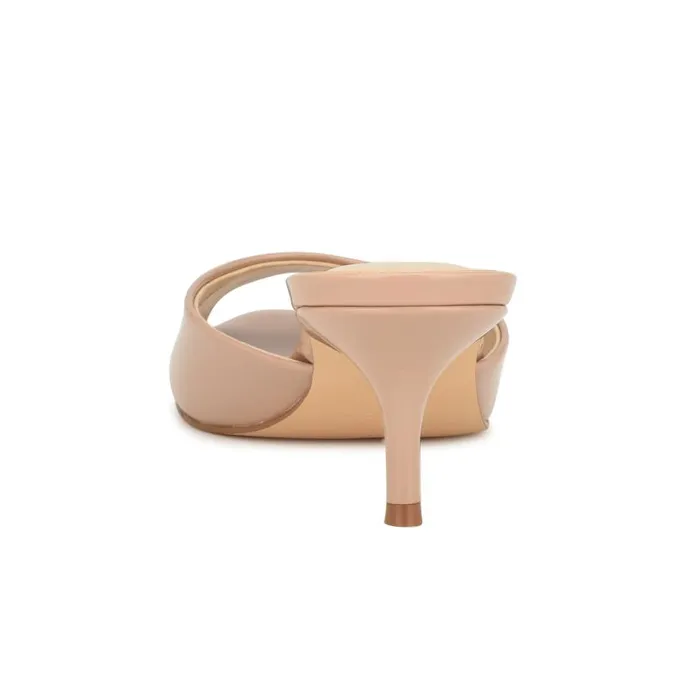 Luvlie Heeled Slide Sandals Natural Patent Women Nine West Heels