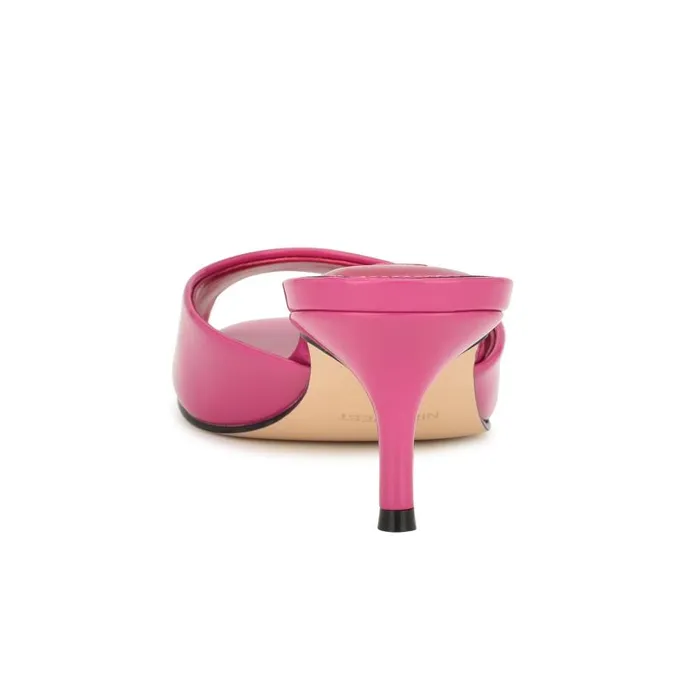 Luvlie Heeled Slide Sandals Pink Patent Women Nine West Sandals