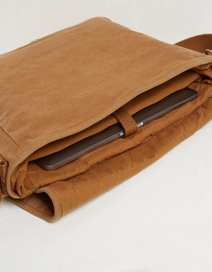 Lyndhurst Canvas Messenger Bag Washed Tan Men FatFace Bags and Wallets