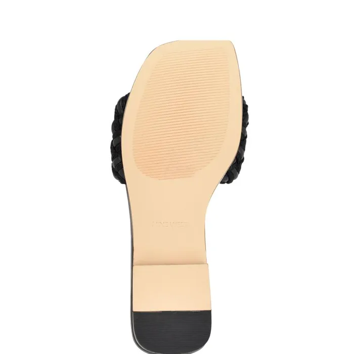 Maci Flat Slide Sandals Black Women Nine West Sandals