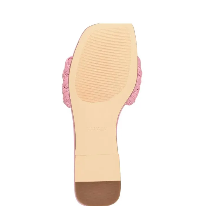 Maci Flat Slide Sandals Pink Women Nine West Sandals