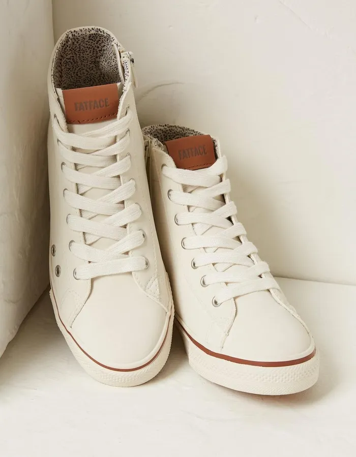 Mae High Top Trainer White Women FatFace Trainers