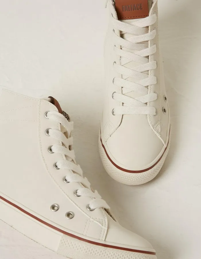 Mae High Top Trainer White Women FatFace Trainers
