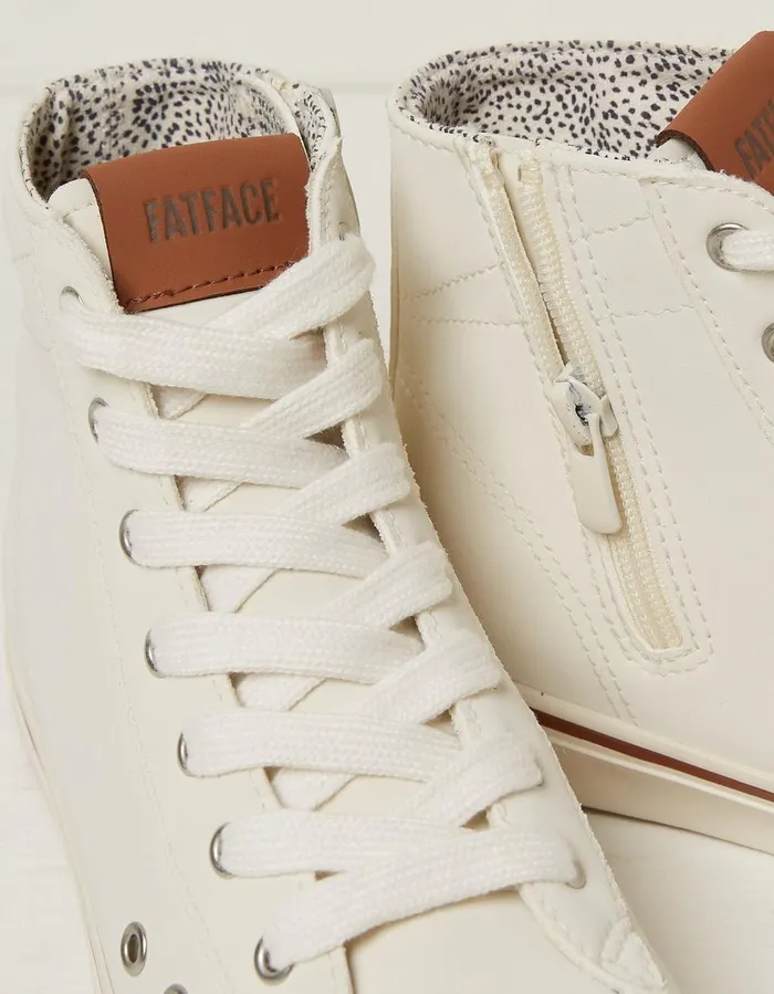 Mae High Top Trainer White Women FatFace Trainers