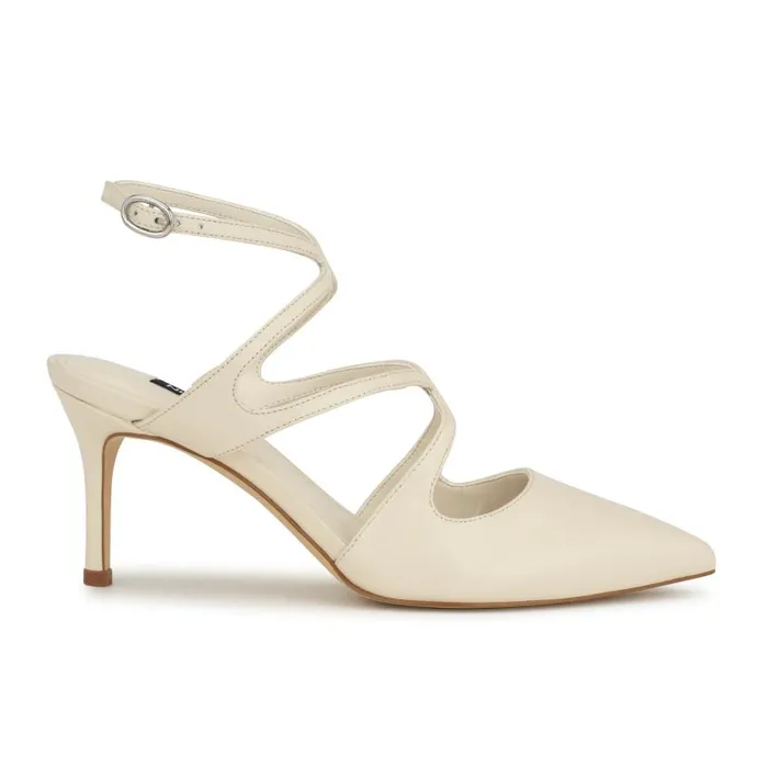 Maes Dress Pumps Ivory Leather Women Nine West Heels