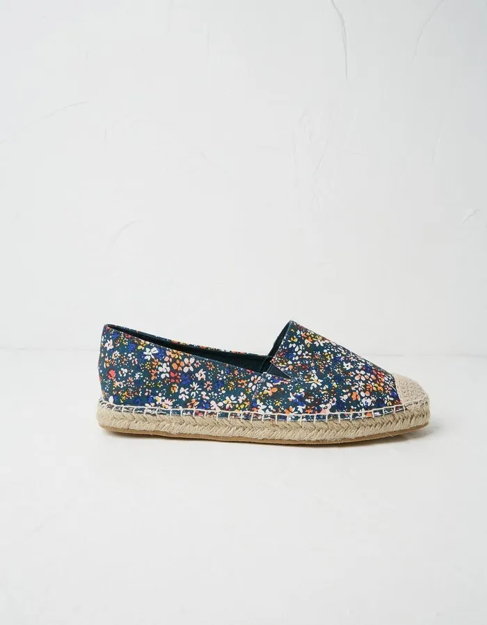 Maggie Printed Espadrilles Navy Women FatFace Sandals