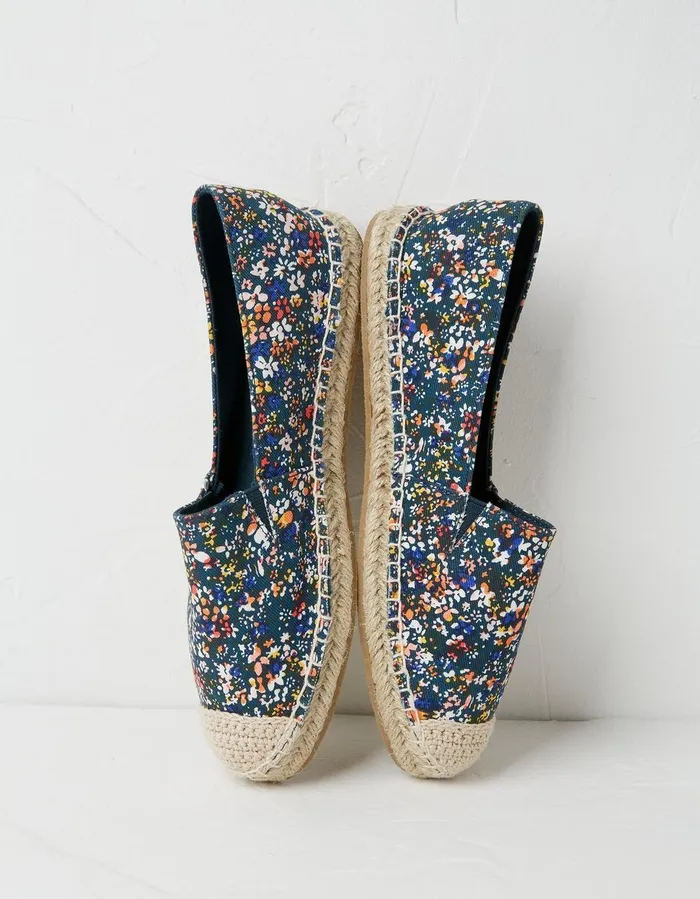 Maggie Printed Espadrilles Navy Women FatFace Sandals