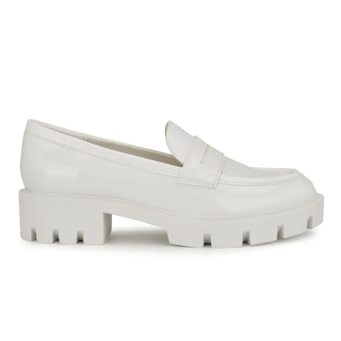 Maibel SlipOn Loafers White Patent Women Nine West Flats and Loafers