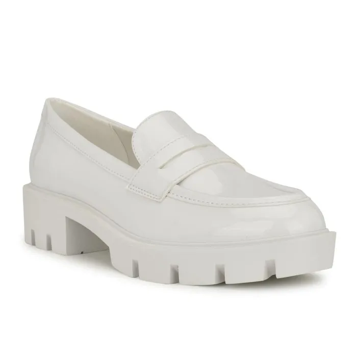 Maibel SlipOn Loafers White Patent Women Nine West Flats and Loafers