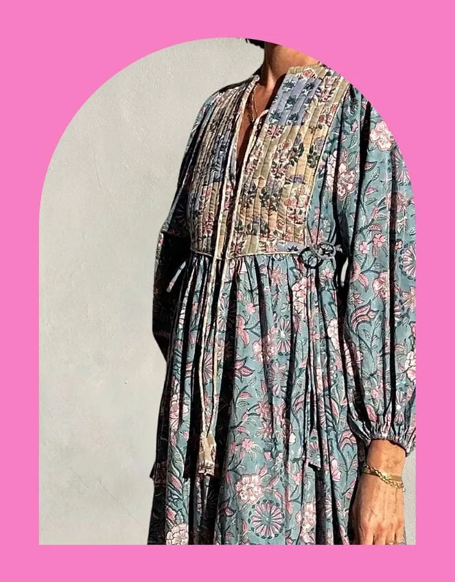 Maison M Floral Print Dress Blue Women Monsoon Dresses
