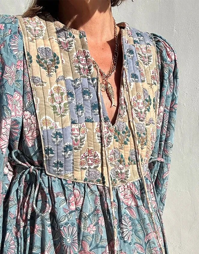 Maison M Floral Print Dress Blue Women Monsoon Dresses