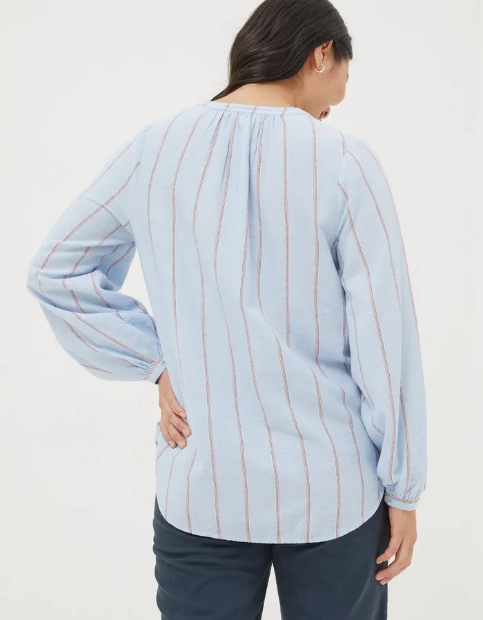 Mallie Stripe Shirt Blue Women FatFace Shirts and Blouses