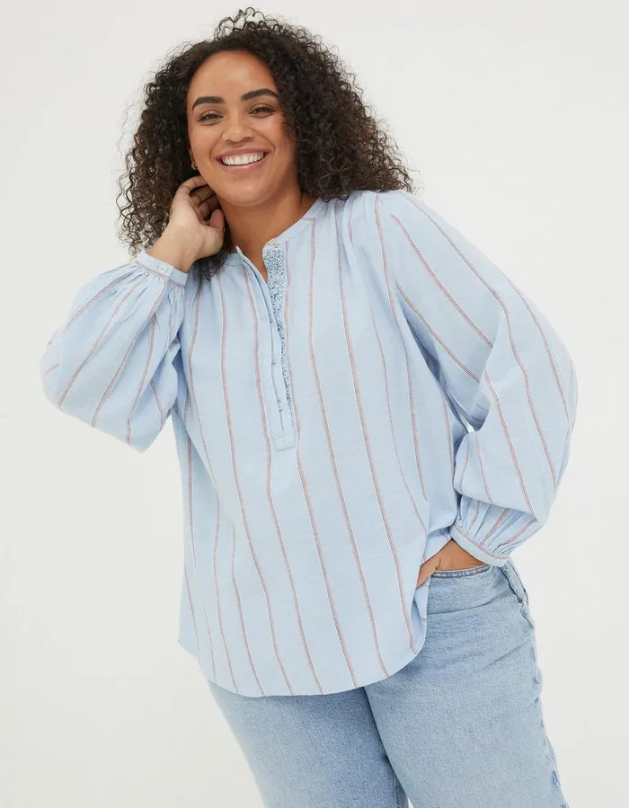 Mallie Stripe Shirt Blue Women FatFace Shirts and Blouses