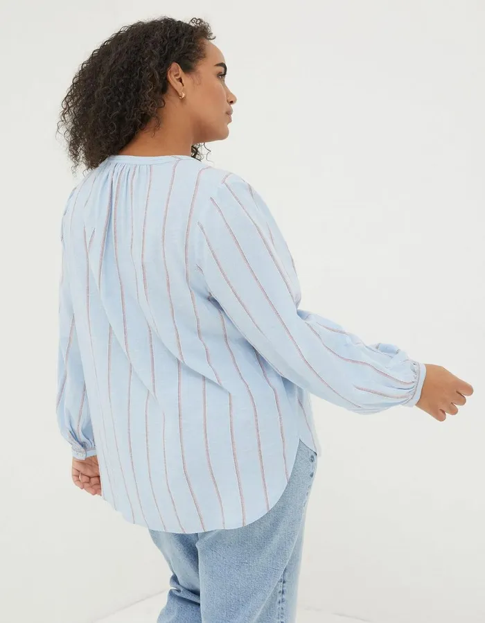 Mallie Stripe Shirt Blue Women FatFace Shirts and Blouses