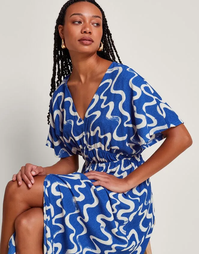 Mandy Print Dress Blue Women Monsoon Dresses