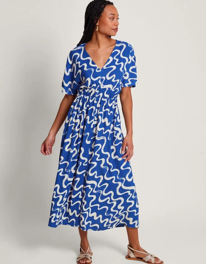 Mandy Print Dress Blue Women Monsoon Dresses