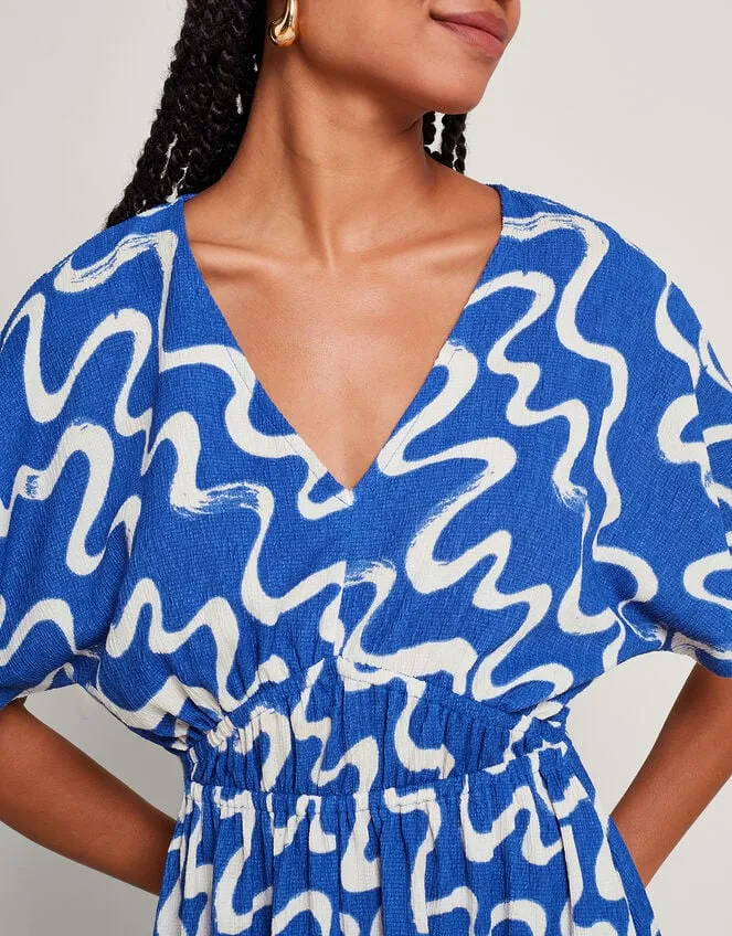 Mandy Print Dress Blue Women Monsoon Dresses