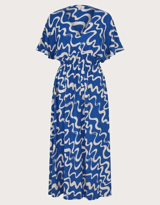 Mandy Print Dress Blue Women Monsoon Dresses