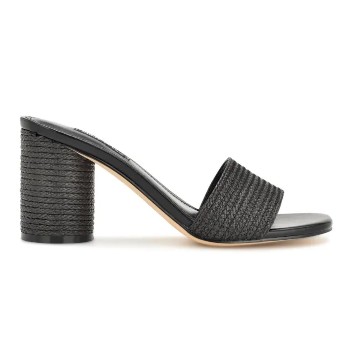 Mapeli Heeled Slide Sandals Black Women Nine West Heels