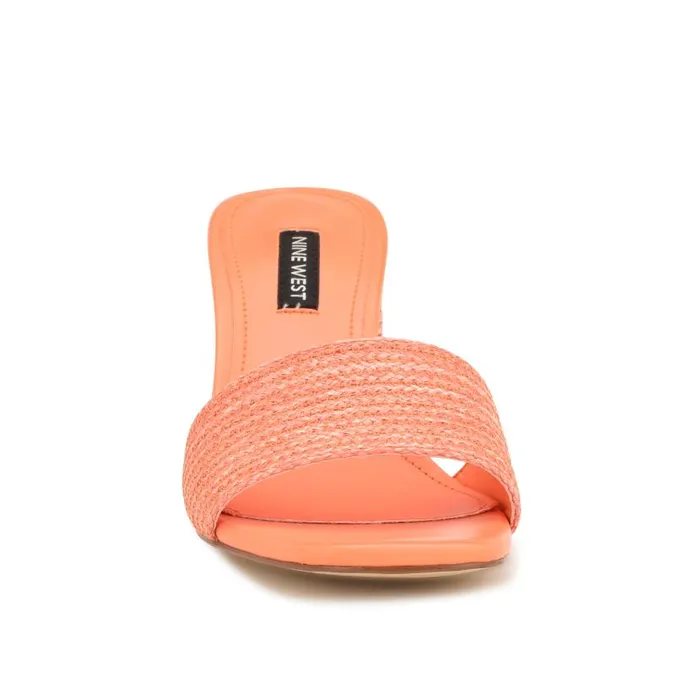 Mapeli Heeled Slide Sandals Orange Women Nine West Heels
