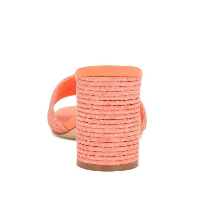 Mapeli Heeled Slide Sandals Orange Women Nine West Heels
