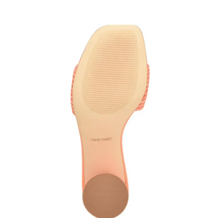 Mapeli Heeled Slide Sandals Orange Women Nine West Heels