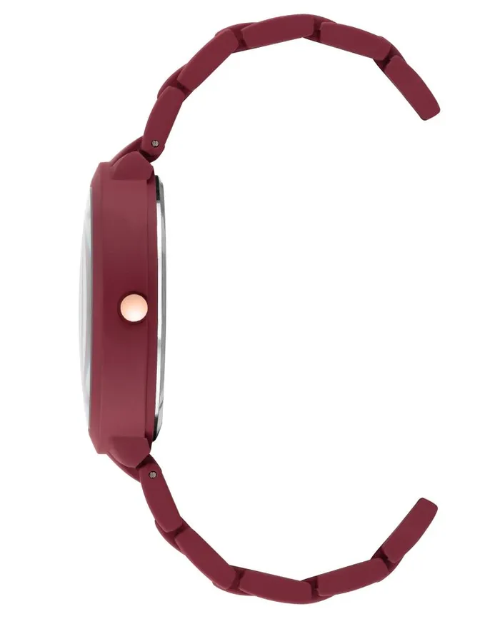 Marbleized Dial Bracelet Watch Burgundyrose Gold WomenMen Nine West Watches