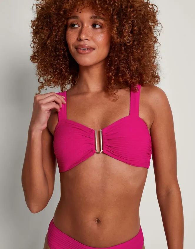 Maria Ribbed Bikini Top Pink Women Monsoon Tops and Blouses