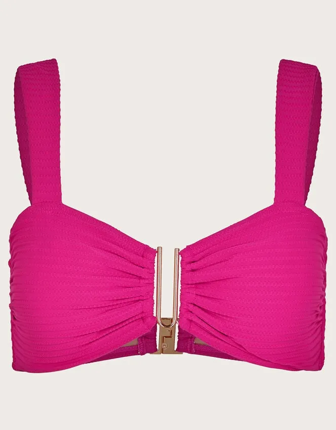 Maria Ribbed Bikini Top Pink Women Monsoon Tops and Blouses