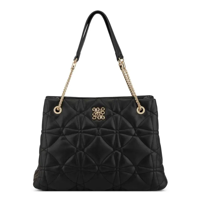Mariam Quilted Shopper Black WomenMen Nine West Totes and Backpacks