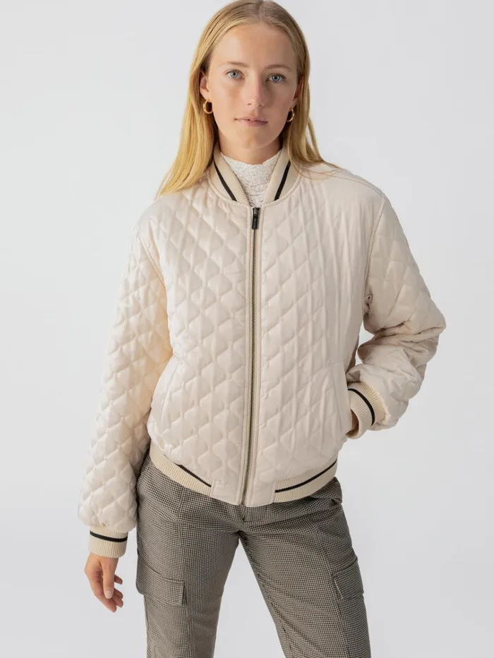 Marilyn Bomber Jacket Toasted Almond Women Sanctuary Clothing Jackets and Outerwear