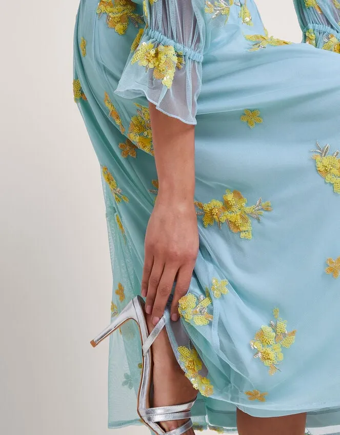 Martha Embellished Tea Dress Blue Women Monsoon Dresses