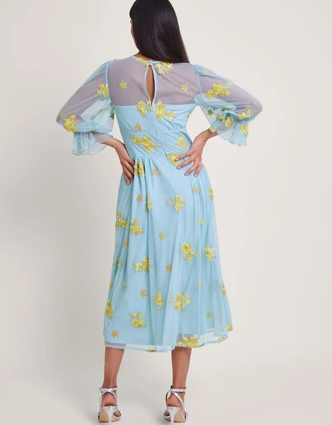 Martha Embellished Tea Dress Blue Women Monsoon Dresses