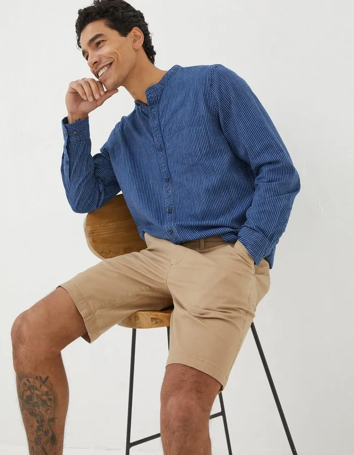Mawes Organic Cotton Chino Shorts Dark Stone Men FatFace Shorts