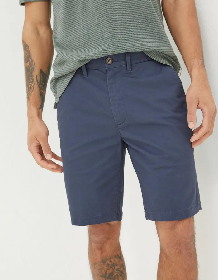 Mawes Organic Cotton Chino Shorts French Navy Men FatFace Shorts