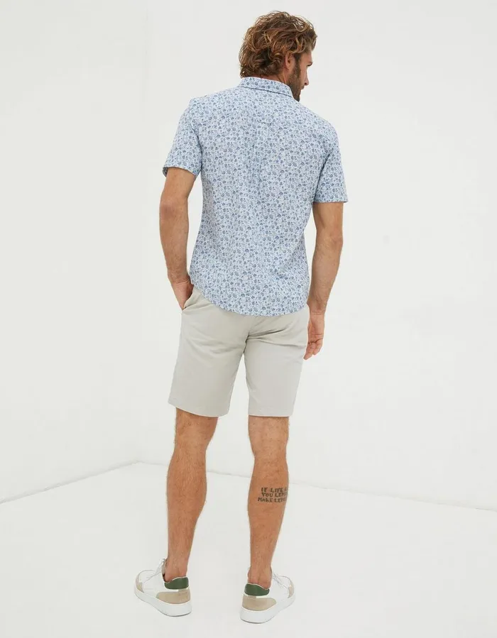 Mawes Organic Cotton Chino Shorts Light Grey Men FatFace Shorts