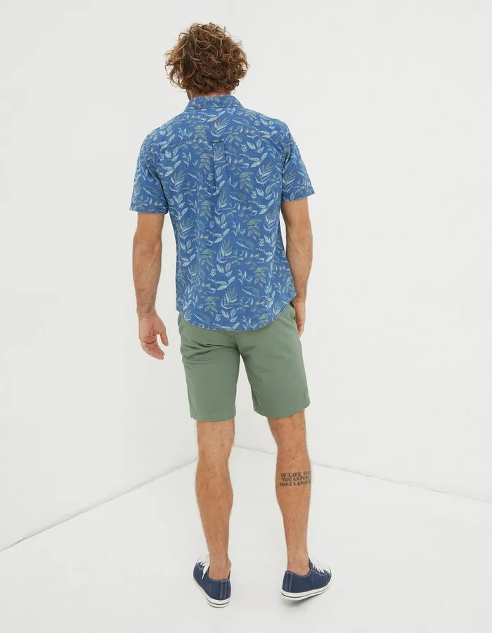 Mawes Organic Cotton Chino Shorts Sage Green Men FatFace Shorts