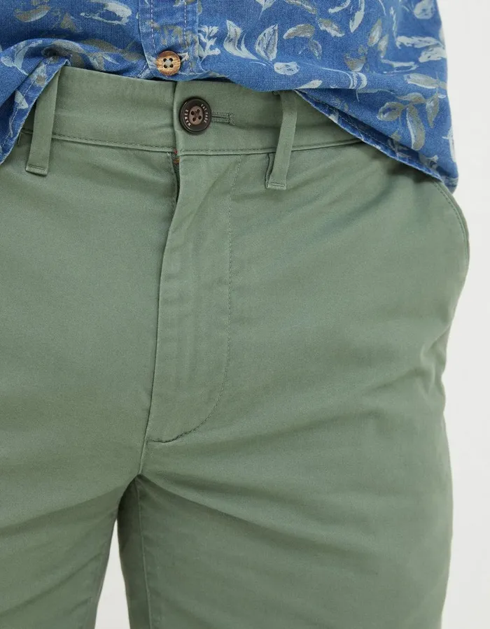 Mawes Organic Cotton Chino Shorts Sage Green Men FatFace Shorts