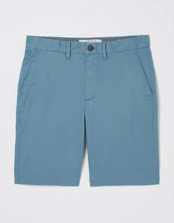 Mawes Organic Cotton Chino Shorts Washed Blue Men FatFace Shorts