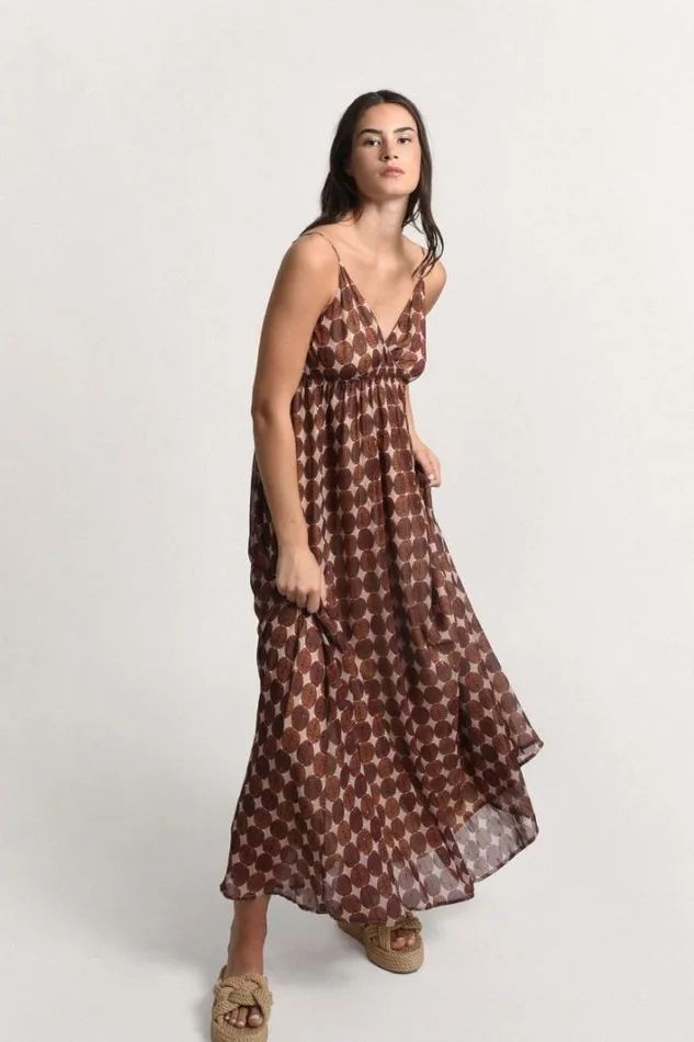 Maxi Printed Dress CAMEL INAYA Women Molly Bracken Dresses