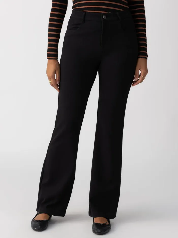 Maya Flare Standard Rise Pant Black Women Sanctuary Clothing Pants