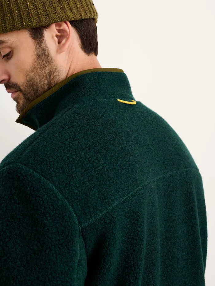 Men Alex Mill Jackets Coats Alta Sherpa Jacket In Italian Wool Dark Green