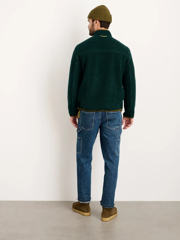 Men Alex Mill Jackets Coats Alta Sherpa Jacket In Italian Wool Dark Green