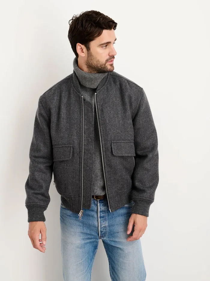 Men Alex Mill Jackets Coats Dean Bomber Jacket In Italian Wool