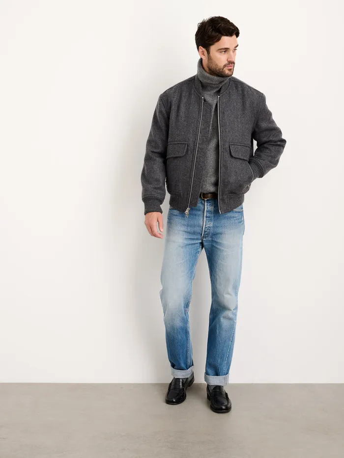 Men Alex Mill Jackets Coats Dean Bomber Jacket In Italian Wool