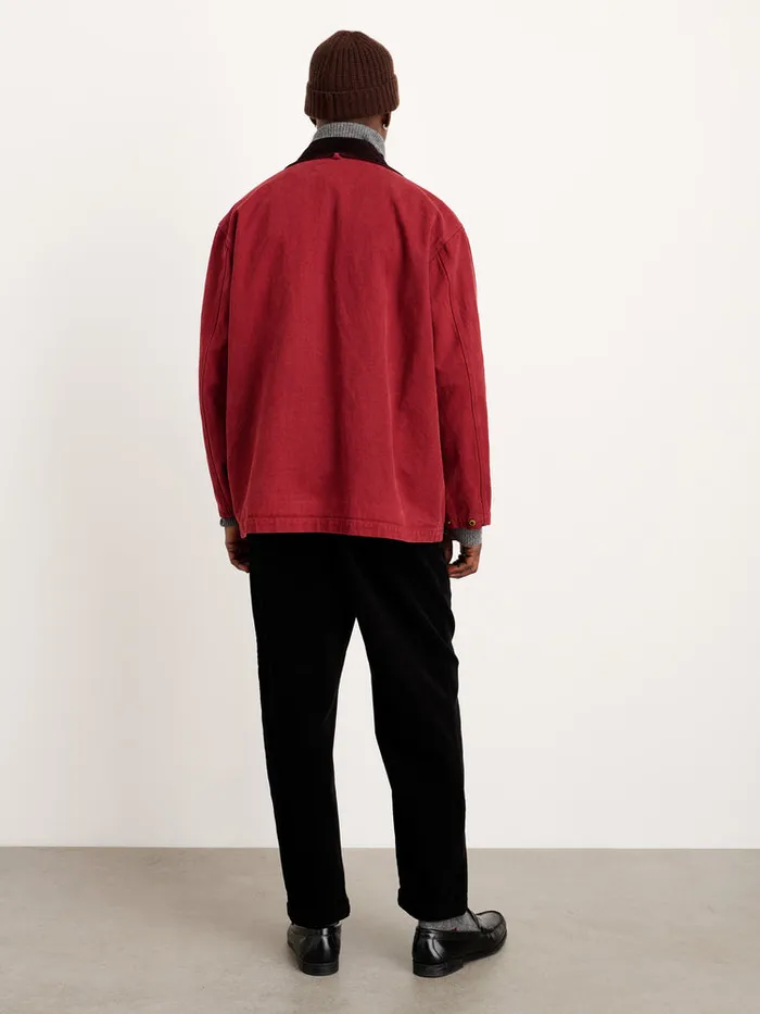 Men Alex Mill Jackets Coats Frontier Jacket In Recycled Canvas Firebrick