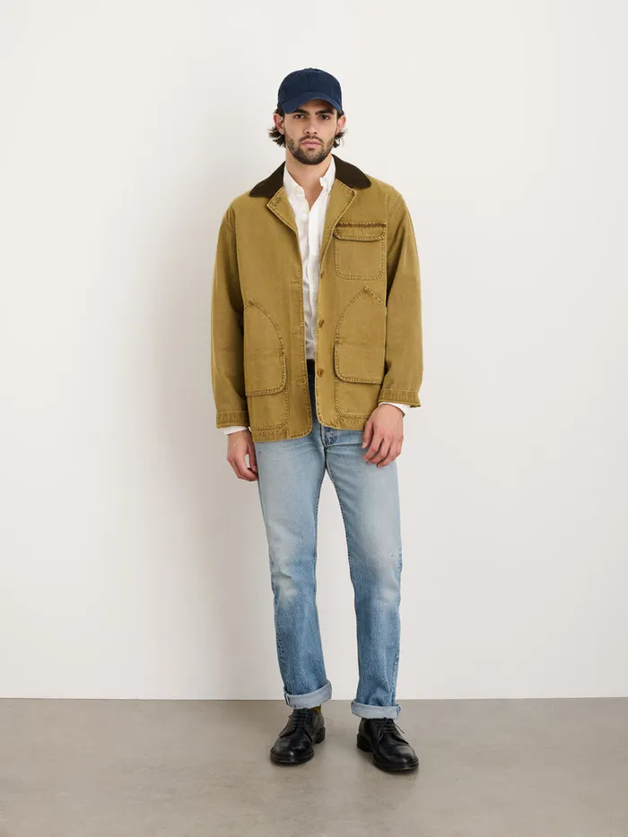 Men Alex Mill Jackets Coats Frontier Jacket In Recycled Canvas Khaki