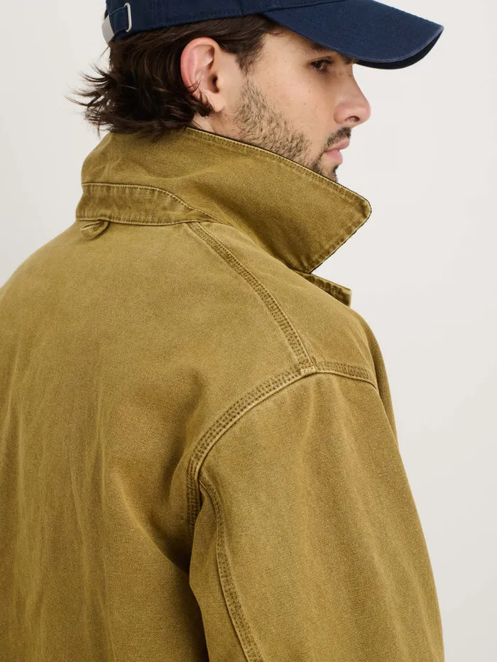 Men Alex Mill Jackets Coats Frontier Jacket In Recycled Canvas Khaki